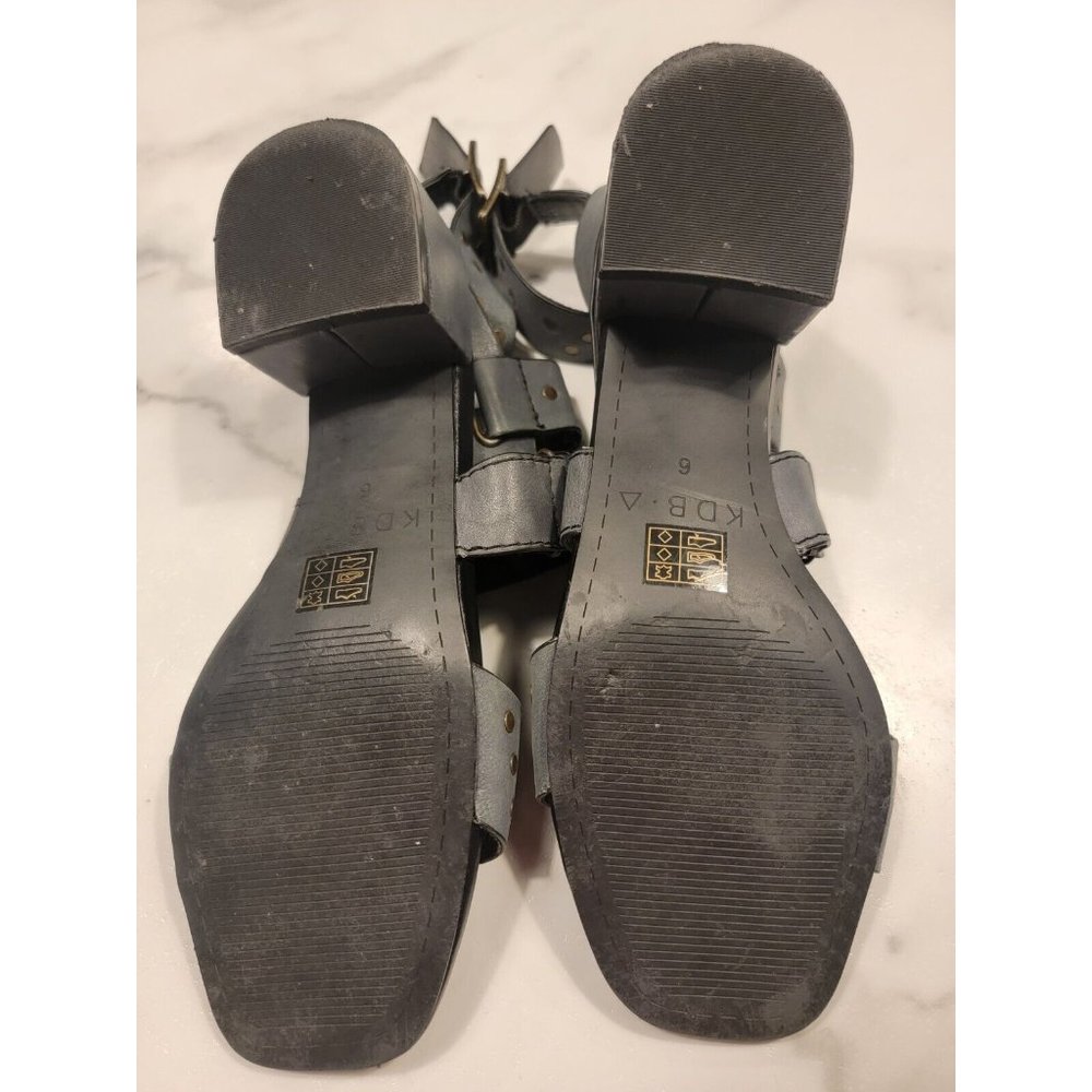 Kelsi Dagger Size 6 Womens Sandals Brooklyn Seabring Gray Leather City Shoes - Picture 5 of 7